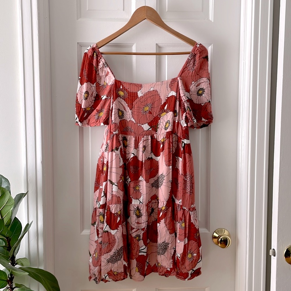 Loft Poppy Square Neck Dress